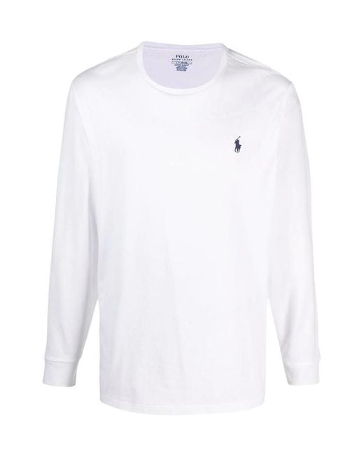 Polo Ralph Lauren White All Fits Jersey Long-Sleeved T-Shirt for men