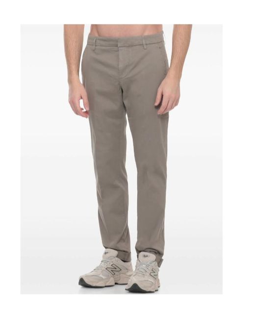 Dondup Gray Slim-Fit Pants for men