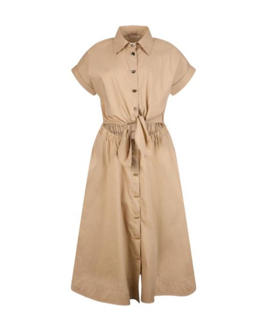 Liu Jo Natural Belted Shirt Dress