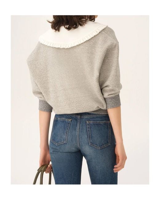 Chloé Gray Chloé Collared Fleece Jumper