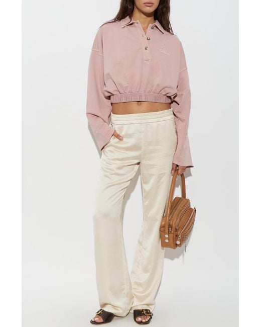 Palm Angels Pink Polo Sweatshirt