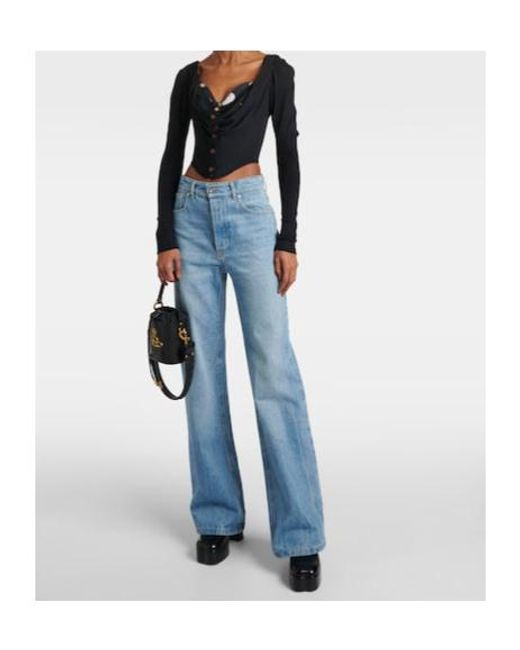 Vivienne Westwood Black Puff-Shoulder Wool And Silk Top