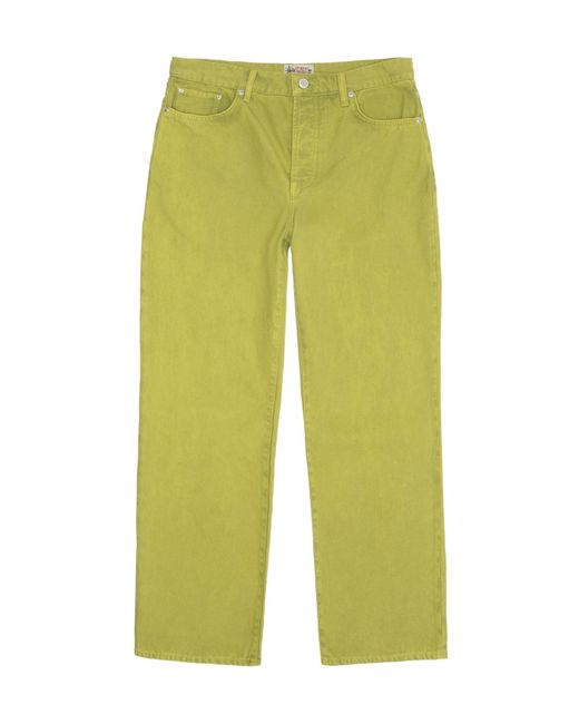 Stussy Big Ol' Garment-Dyed Jeans in Green for Men | Lyst