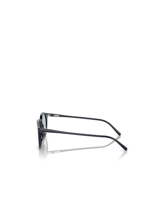 Oliver Peoples Metallic Geometric Frame Round Sunglasses for men