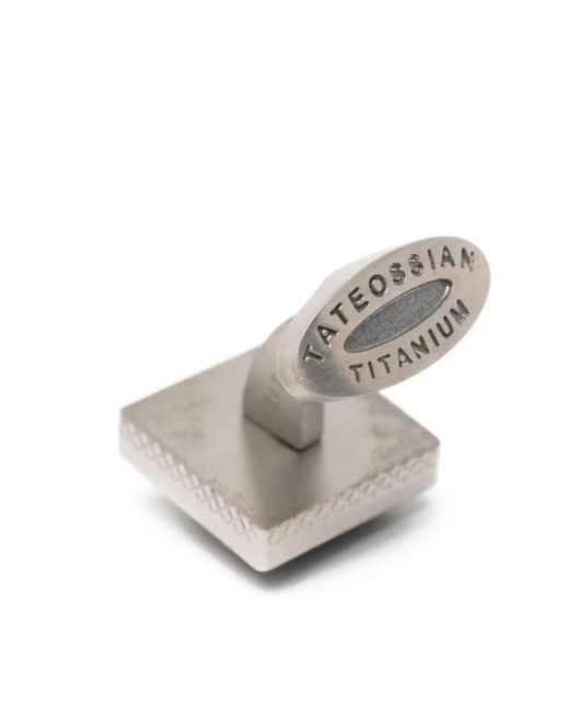 Tateossian White Square Cufflinks for men