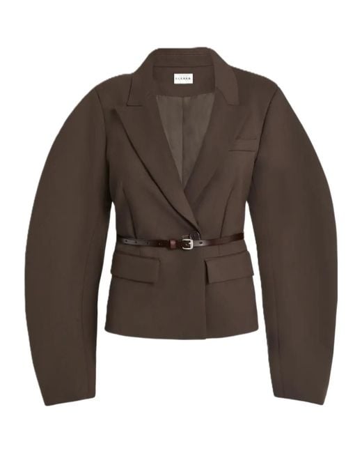 P.A.R.O.S.H. Brown Single-Breasted Blazer