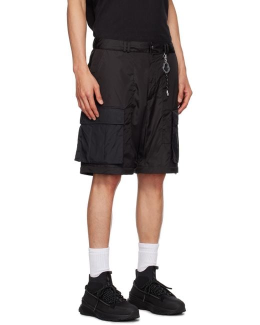 Moncler Black X Pharrell Williams Padded Cargo Trousers for men