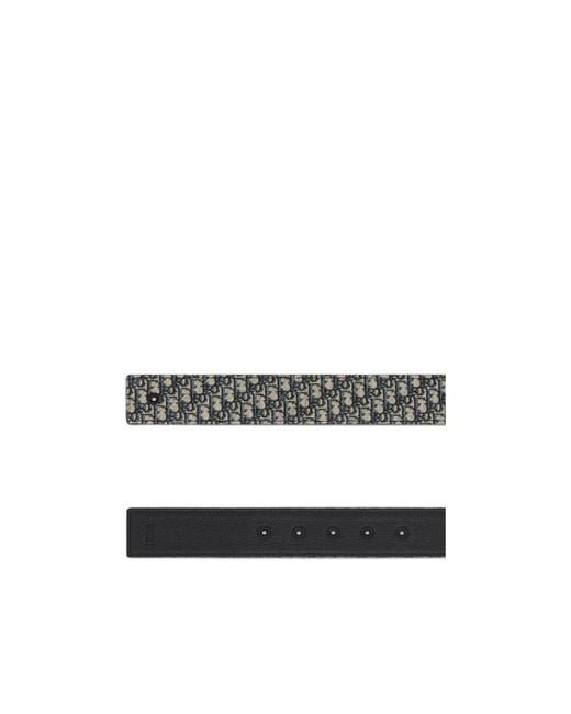 Dior White Reversible Belt Strap for men