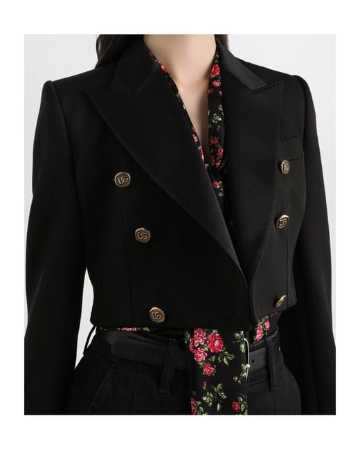 Dolce & Gabbana Black Cropped Blazer