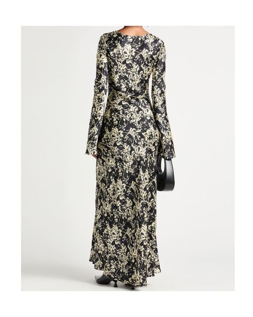 Ganni White Floral Pattern Dress