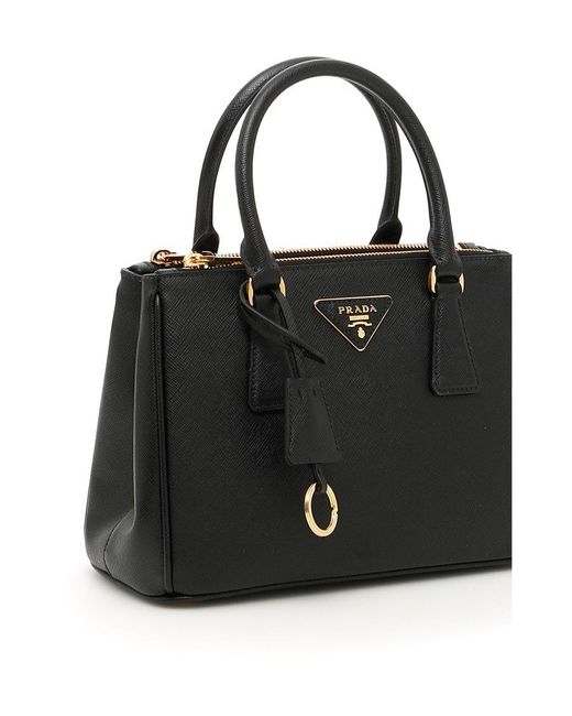 Prada Black Small Galleria Shoulder Bag