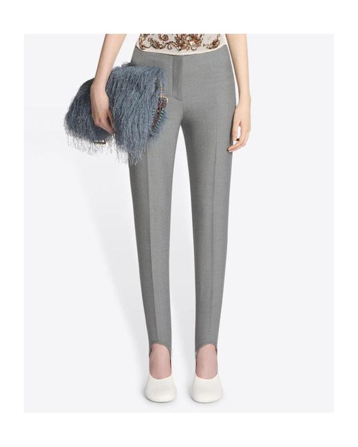Dries Van Noten Gray Mid-Rise Casual Pants
