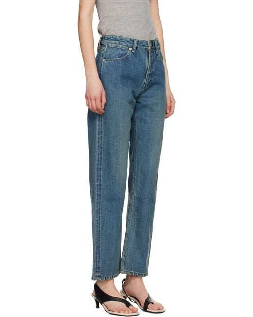 Jil Sander Blue Straight-Leg Slim-Cut Jeans