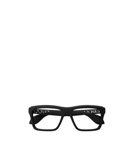 Gucci Black Eyewear Square Frame Glasses for men