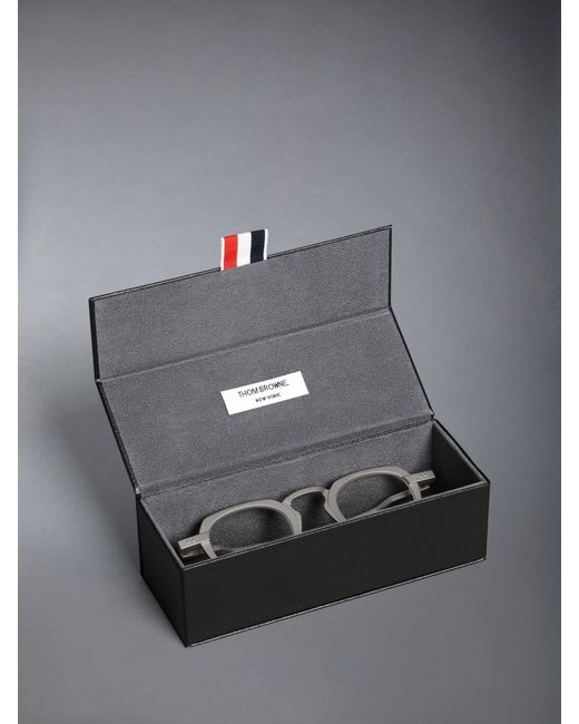Thom Browne Gray Eyewear Square Frame Glasses for men