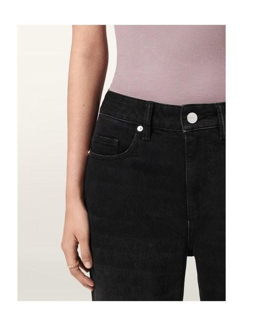 AllSaints Black Ember Flared Denim Jeans