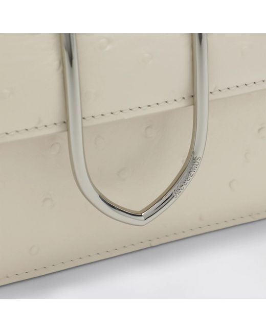 Jacquemus White Le Bambino Long Calfskin Tote Bag