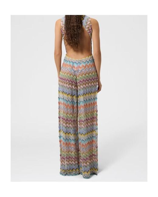 Missoni White Zigzag-Knit Jumpsuit