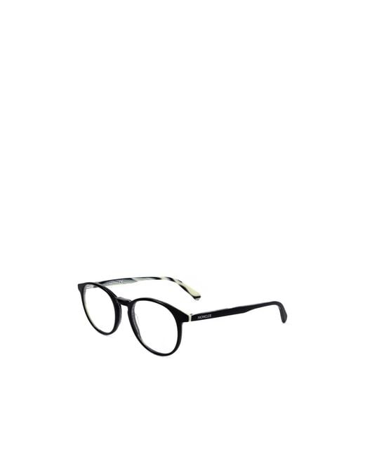 Moncler Metallic Eyewear Round Frame Glasses for men