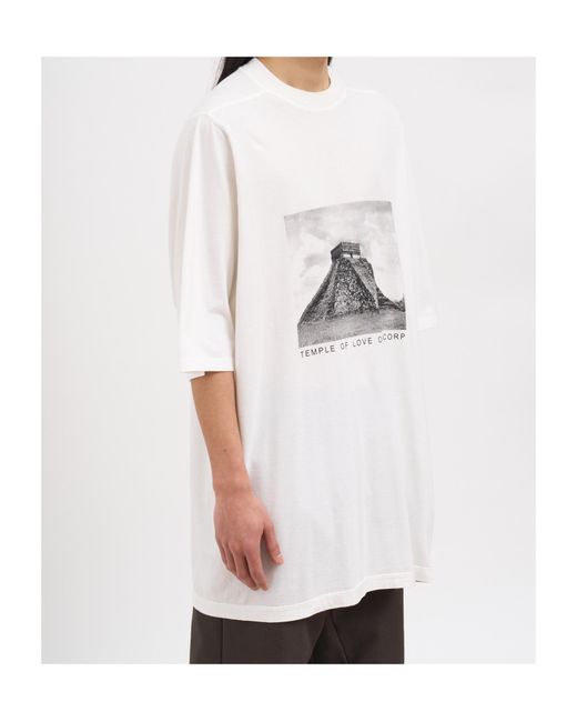 Rick Owens White Ss T-Shirt for men