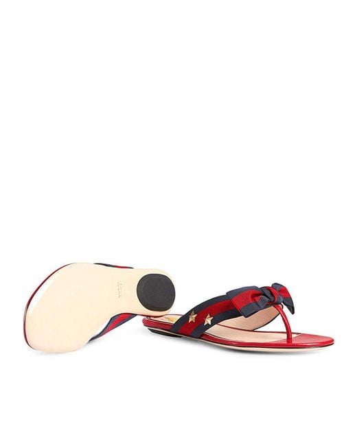 Gucci Multicolor Logo Flip-Flops