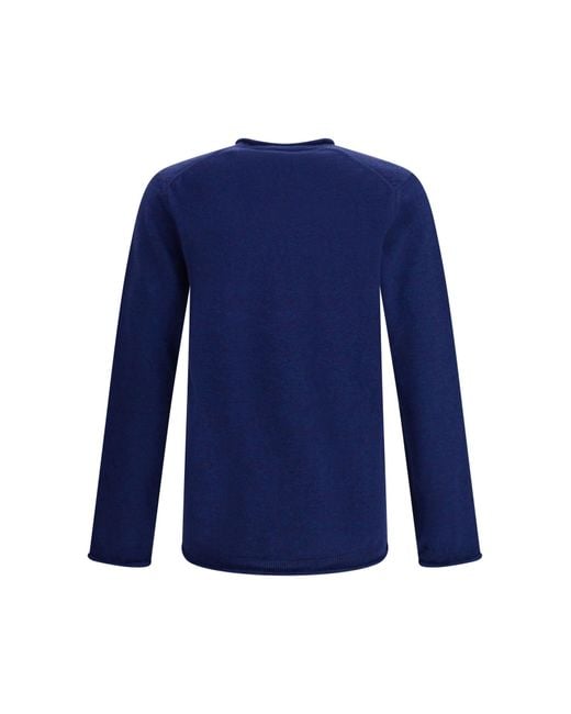 Comme des Garçons Blue Round Neckline Sweater for men