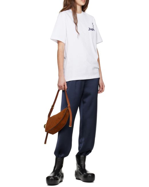 J.W. Anderson White Jw Anderson Jwa Back Printed Crewneck T-Shirt