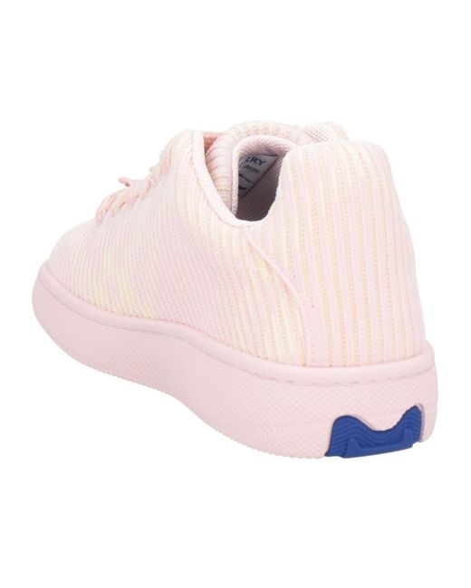 Burberry Pink Round-Toe Low-Top Casual Shoes