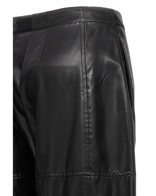 Jil Sander Black Panelled Design Straight Leg Pants