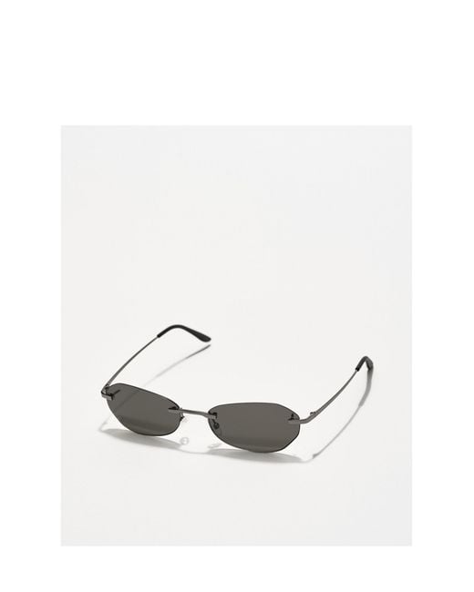 Our Legacy White Trinity Oval Sunglasses for men