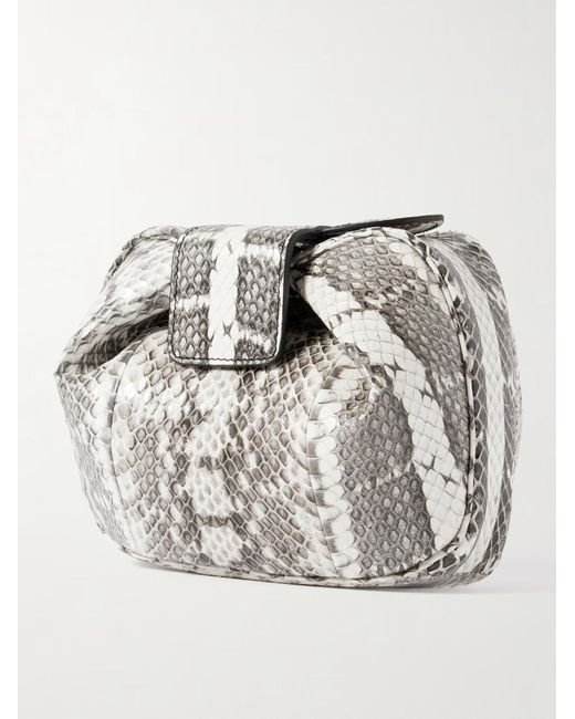 Gabriela Hearst Multicolor Soft Demi Snake-Effect Leather Clutch