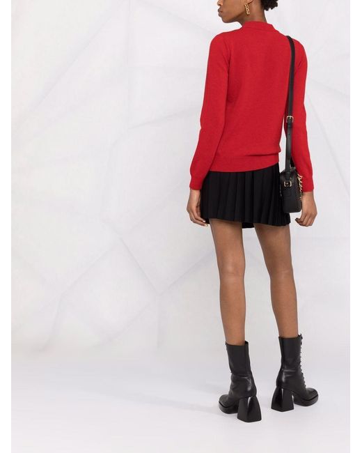 Moschino Red Logo Knit Jumper