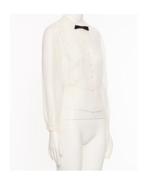 Valentino White Long-Sleeved Shirt