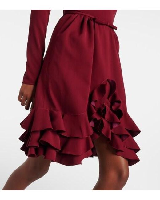 Giambattista Valli Purple Ruffled Crêpe Minidress
