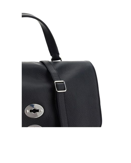 Zanellato Black Postina Daily Studded Shoulder Bag