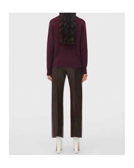 Bottega Veneta Purple V-Neck Long-Sleeved Jumper