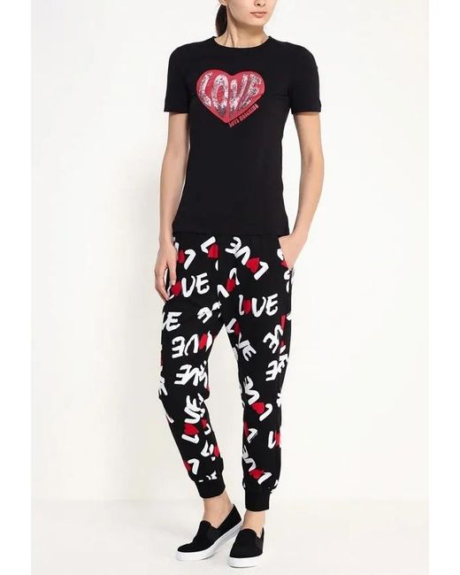 Moschino Black Logo Details Sweatpants