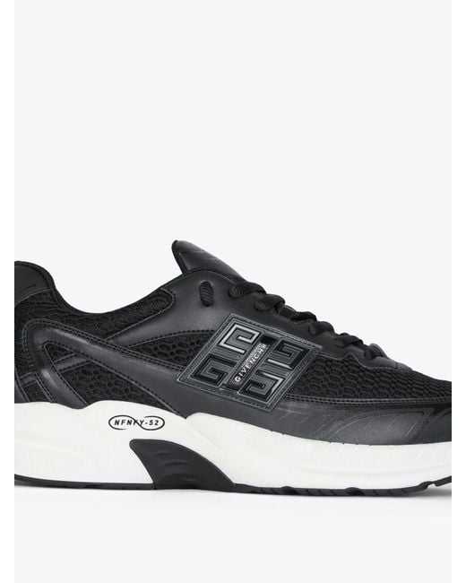Givenchy Black Panelled Low-Top Sneakers for men