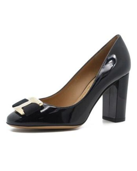 Ferragamo Black Bow-Tie High Heels