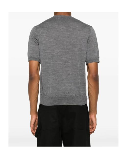 COMME DES GARÇONS PLAY Gray Heart-Patch Wool Cardigan for men