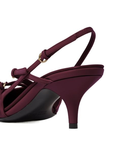 Miu Miu Purple Pointed Toe Slingback Pumps