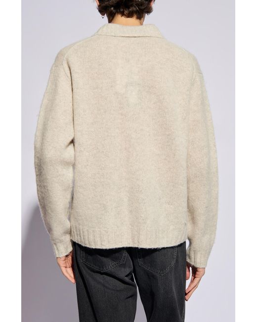 Acne Natural Long-Sleeved Cardigan for men