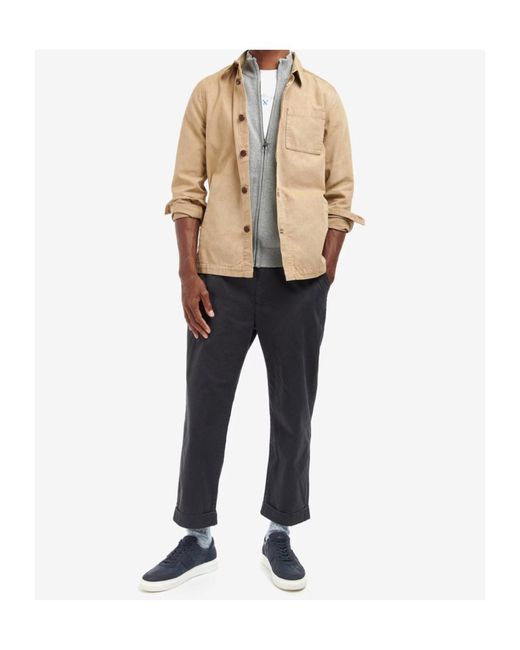 Barbour Natural Button-Down Shirt Jacket for men
