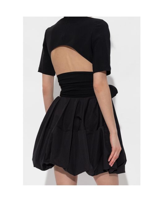 Alaïa Black Alaïa Bow Embellished Backless Top