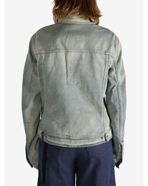 Rick Owens Gray Trucker Worker Jacket
