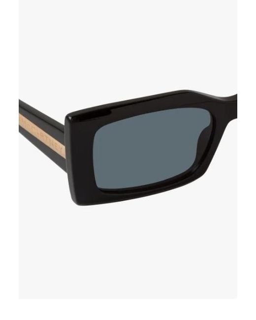 Stella McCartney White Eyewear Rectangle Frame Sunglasses