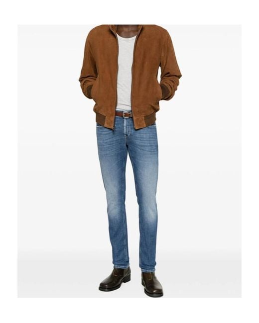 Dondup Blue Belt Loop Jeans for men