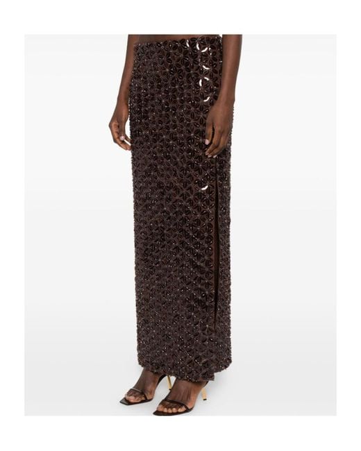 P.A.R.O.S.H. Brown Sequin Skirt