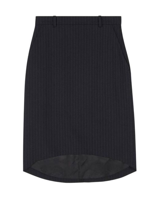 Balenciaga Blue Gonna A Tubino Hourglass Da Donna
