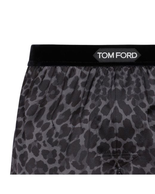 Tom Ford Gray Logo Band Printed Boxers for men